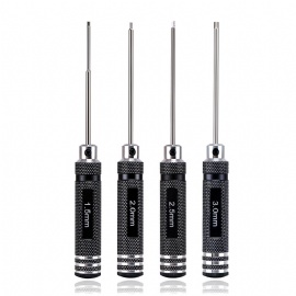 4pcs Hex Screw Driver Tool Kit 1.5/2.0/2.5/3.0mm Black For RC tools Helicopter Plane Transmitter Car